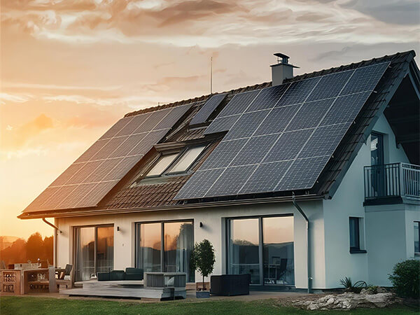 Zonnepanelen dak. Rotterdam